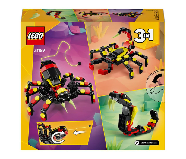 LEGO Creator 3 w 1 31159 Dzikie zwierzęta: niezwykły pająk - 1284262 - zdjęcie 8